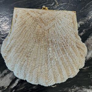 Vintage Cream Beaded Mini Bag elegant night feminine coquette preppy
